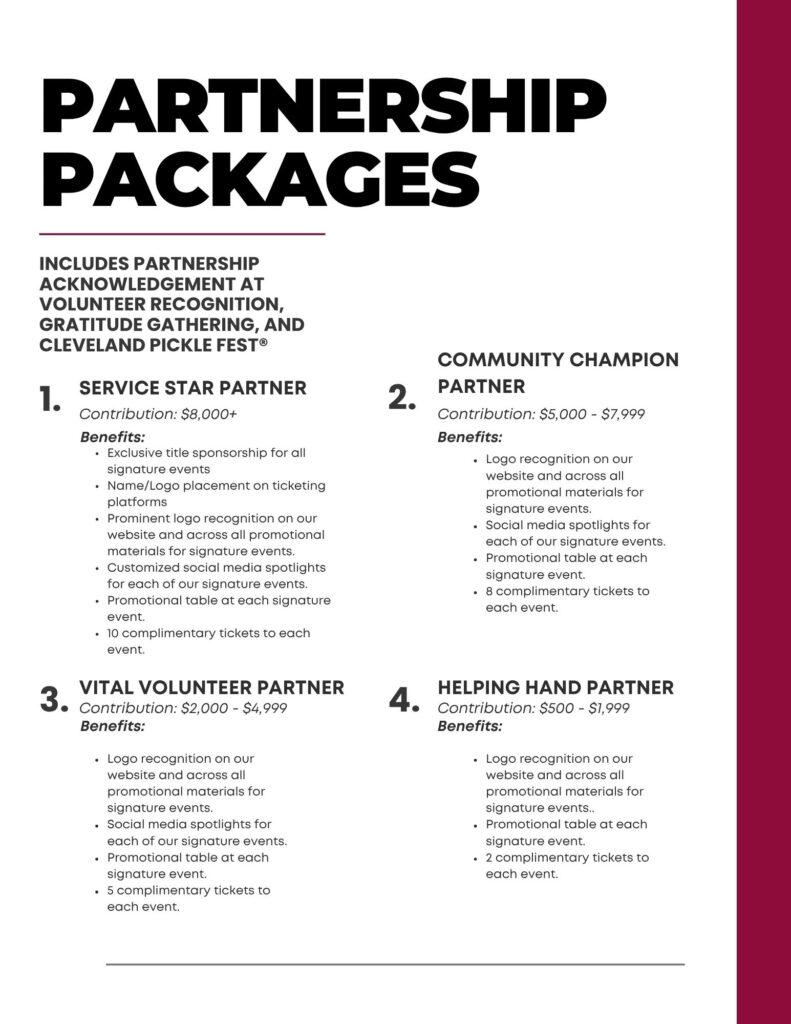 Pickle Fest Partnership Packages
