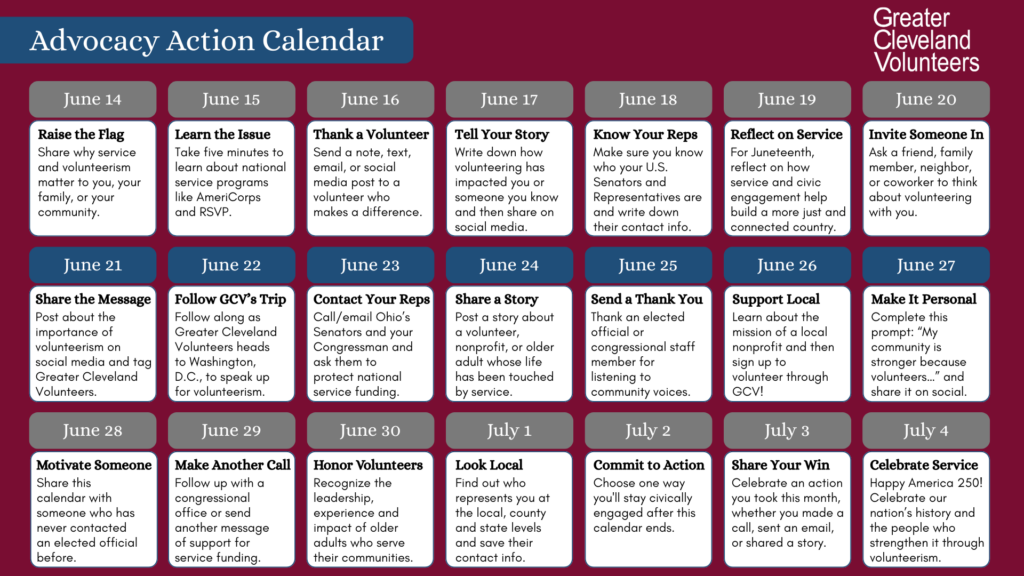 Advocacy Calendar