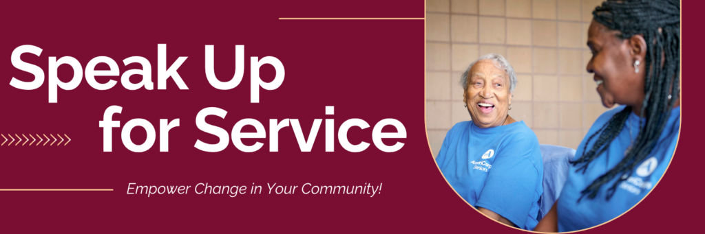 Speak Up for Service header